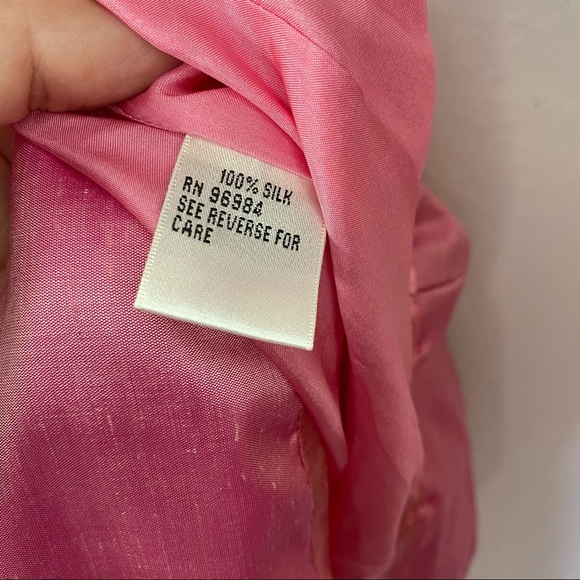 Fiori Di Zucca Pink Silk Sea Shell Embellished A Line Dress Size 8 - Picture 8 of 11